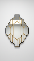 Arcus geometric wall mirror